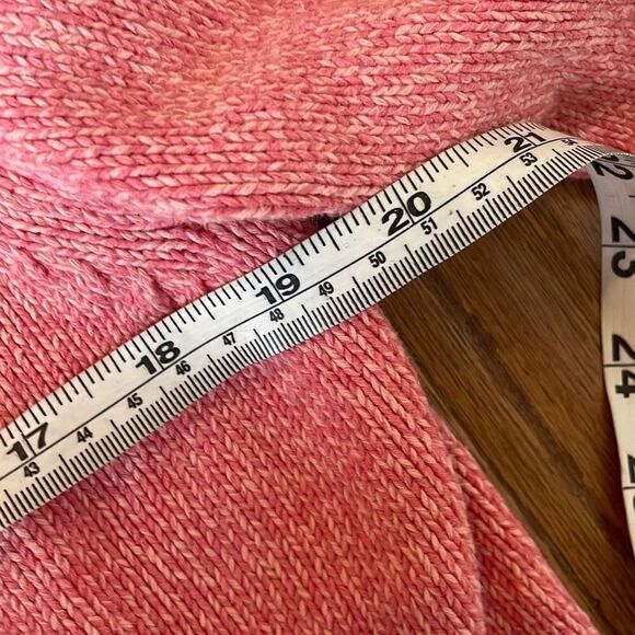 Appleseeds cotton coral zip front sweater size petite large - Picture 9 of 9